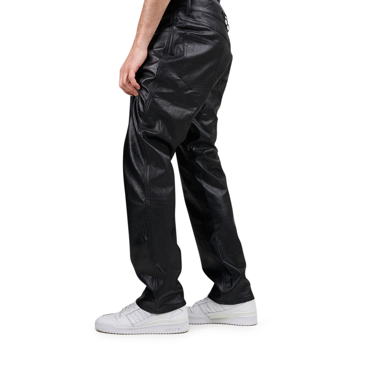 Pleasures Vegan 5 Leather Pocket Pant (Schwarz)  - Allike Store