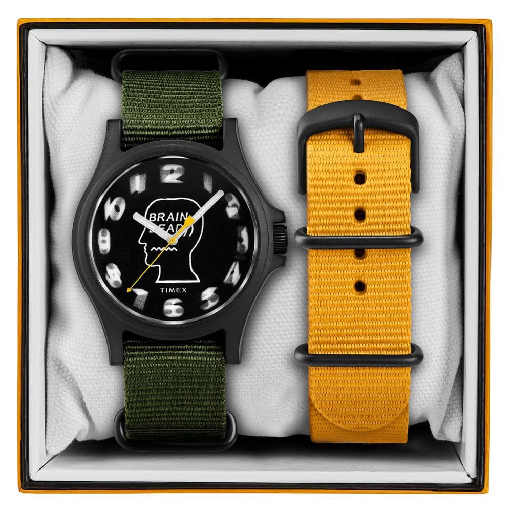 Brain Dead x Timex Watch (Schwarz / Gelb / Olive)  - Allike Store