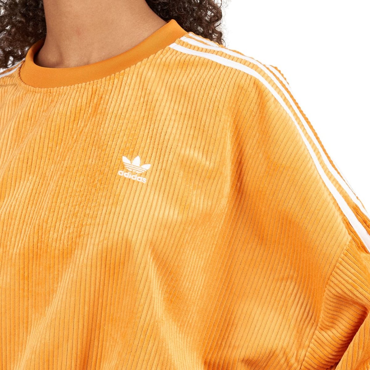Adidas adicolor Classics Corded Velour Oversize Sweatshirt Orange H37847 Allike Store