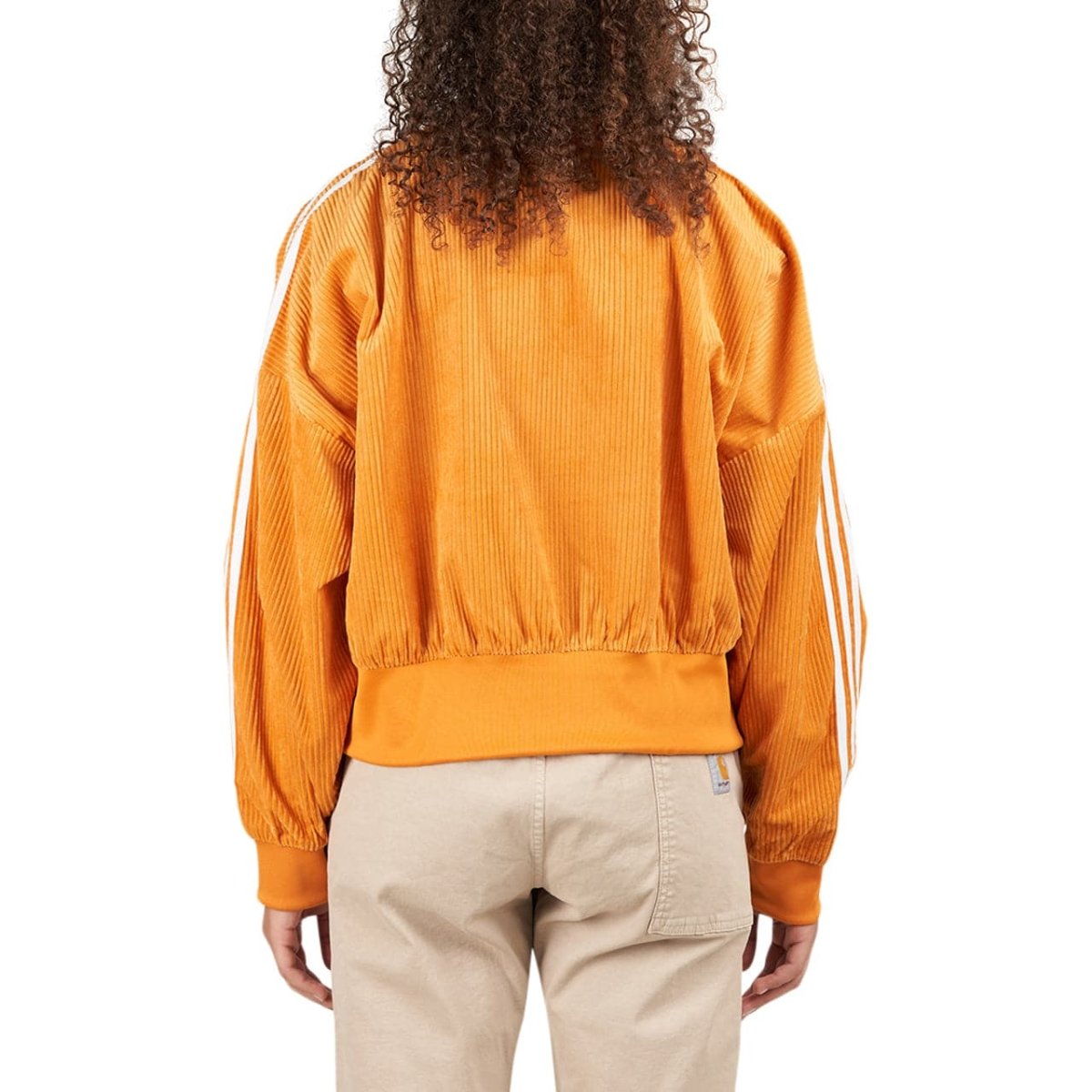 Adidas adicolor Classics Corded Velour Oversize Sweatshirt Orange H37847 Allike Store