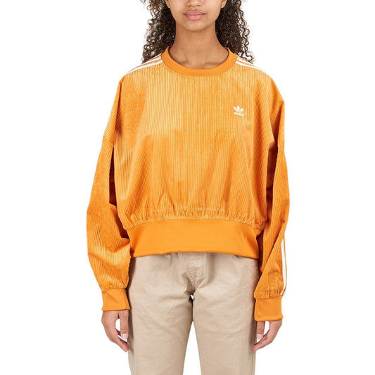 Adidas adicolor Classics Corded Velour Oversize Sweatshirt (Orange)  - Allike Store