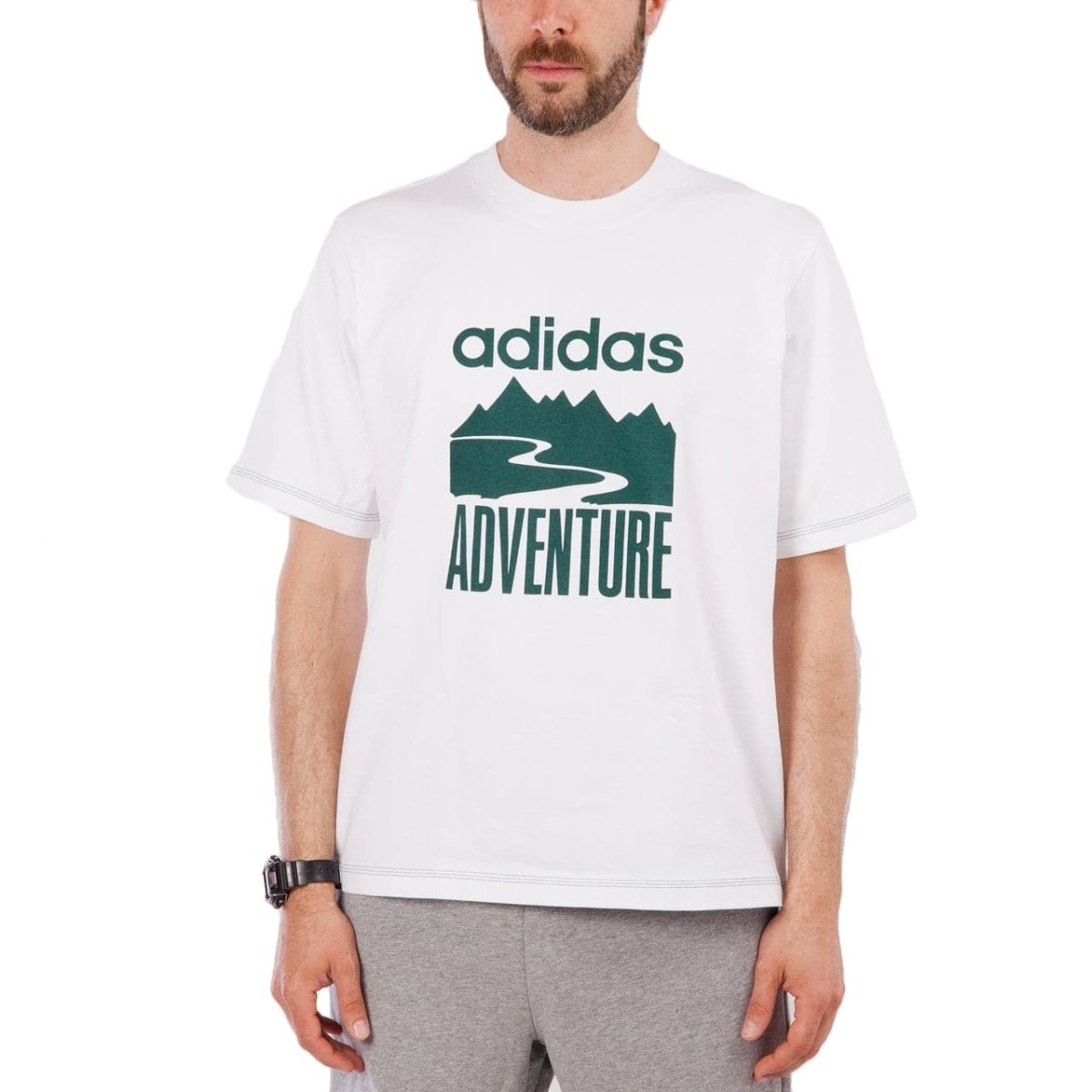 adidas Adventure Tee (Weiß / Grün)  - Allike Store
