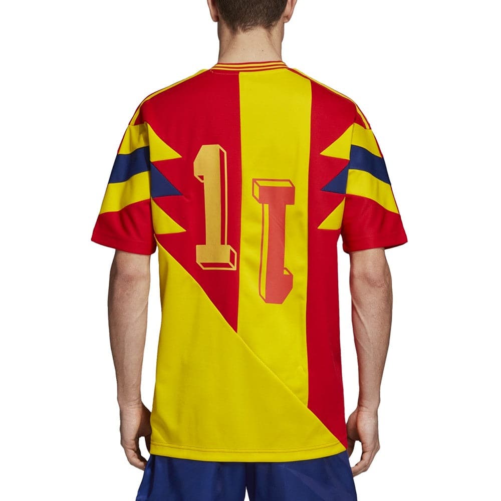 adidas Colombia MashUp T Shirt Pure Yellow Scarlet CD6956 Allike Store