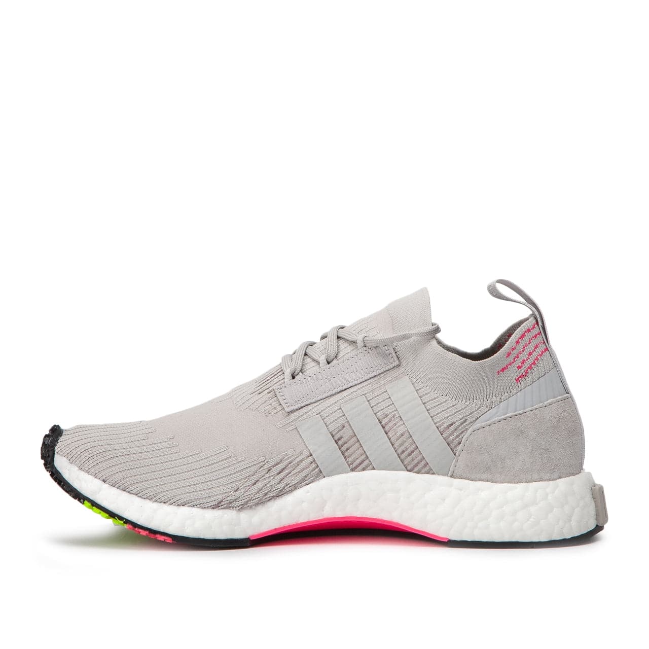 Adidas nmd racer primeknit trainer grey 2025 one solar pink