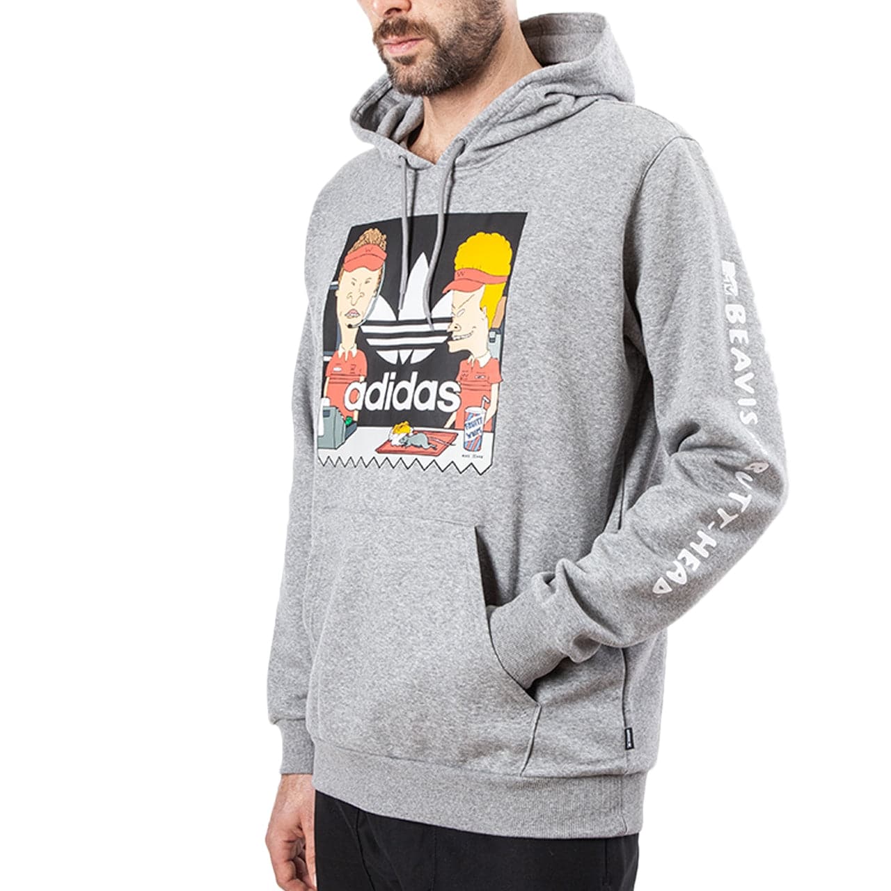 adidas x Beavis Butthead Hoodie Grey DU2859 Allike Store