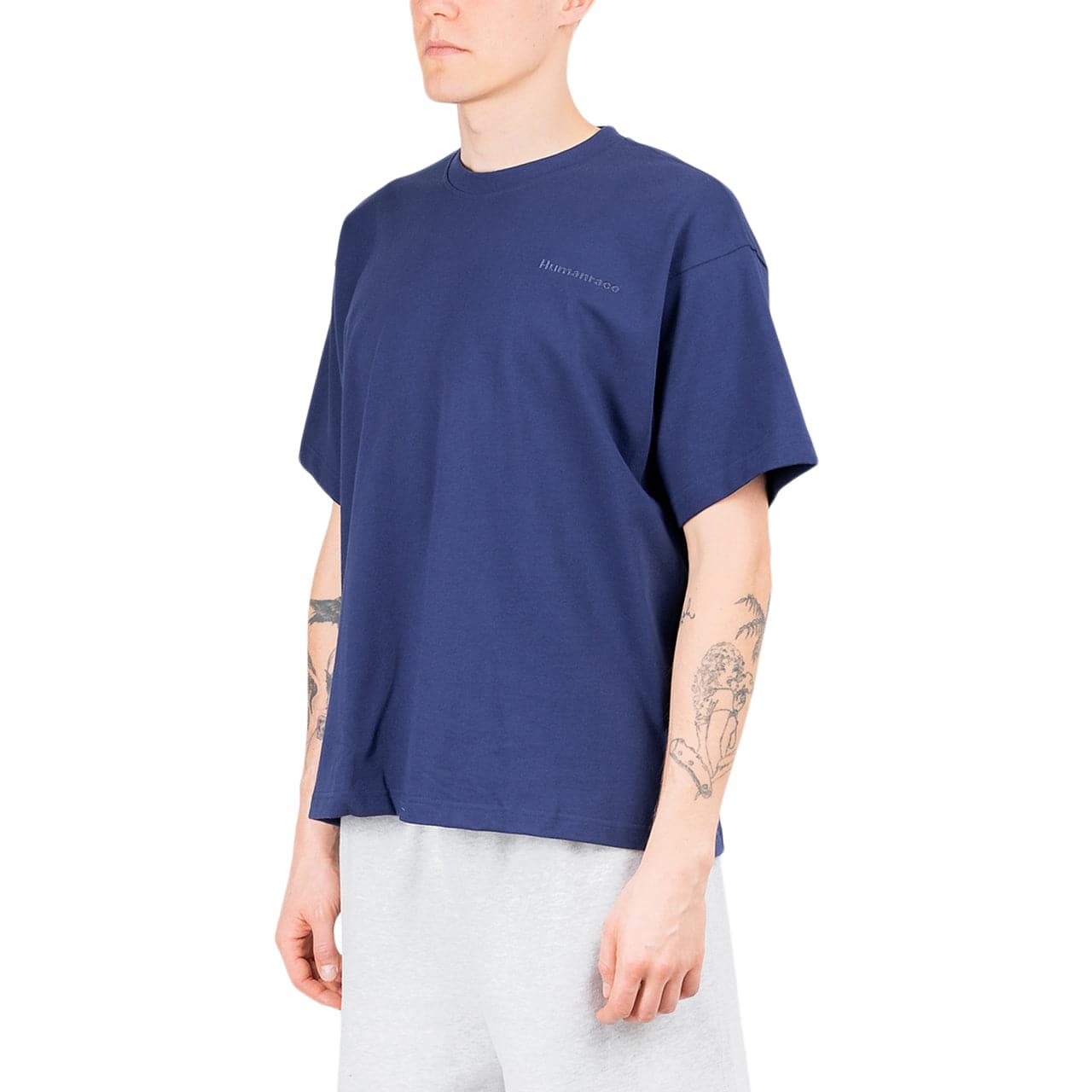 adidas x Pharrell Williams Basics T Shirt Navy HB8813 Allike Store