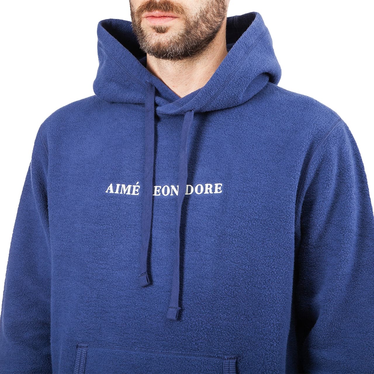 Aime Leon Dore Reverse Fleece Logo Hoodie Navy FW18 01095 Allike Store