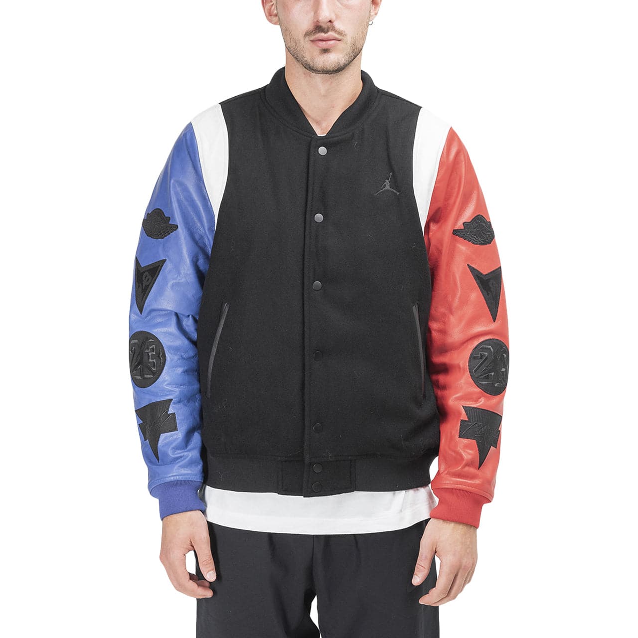 Air Jordan DNA Varsity Jacket (Black Red Blue) AT9958-010