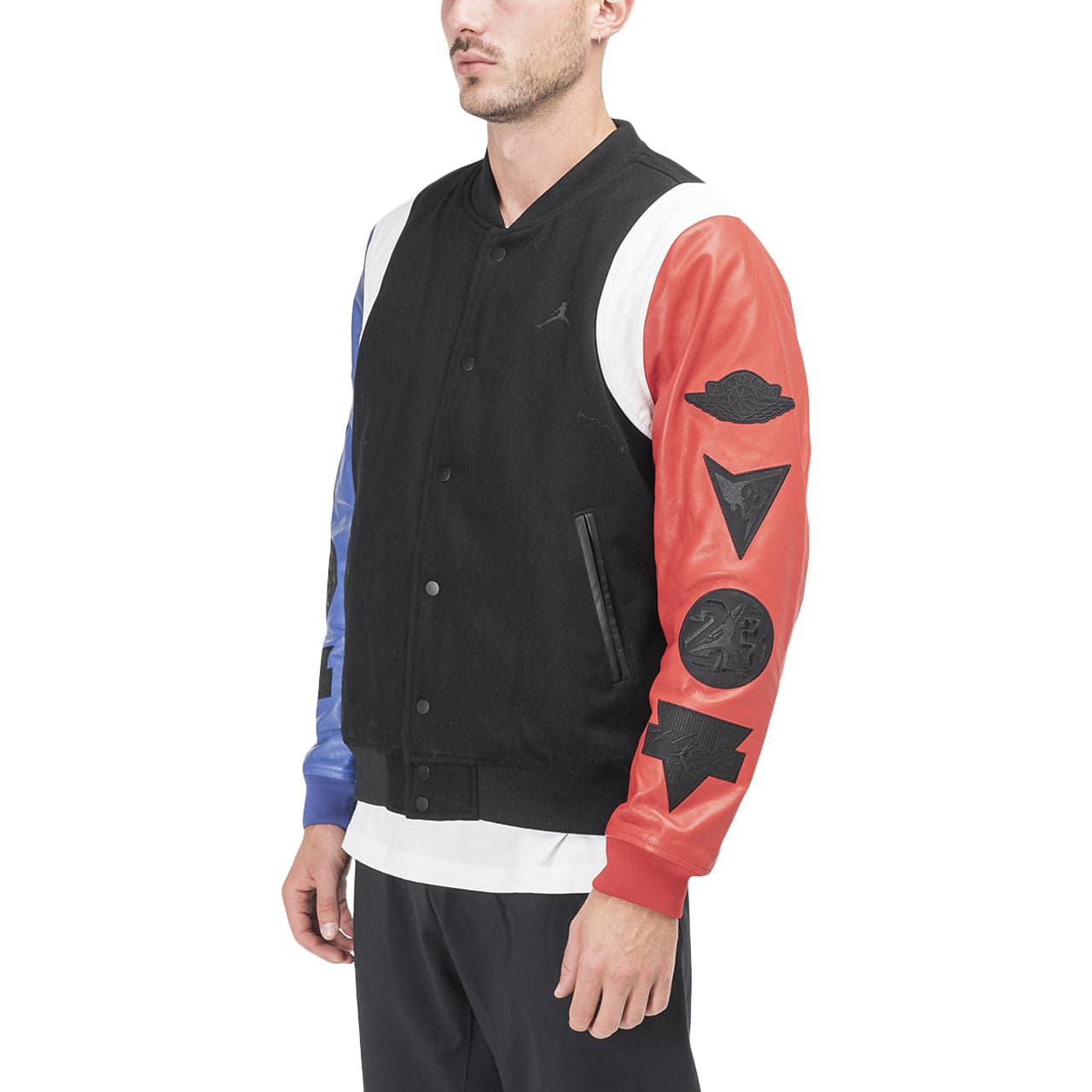 Air Jordan DNA Varsity Jacket (Black / Red / Blue) AT9958-010