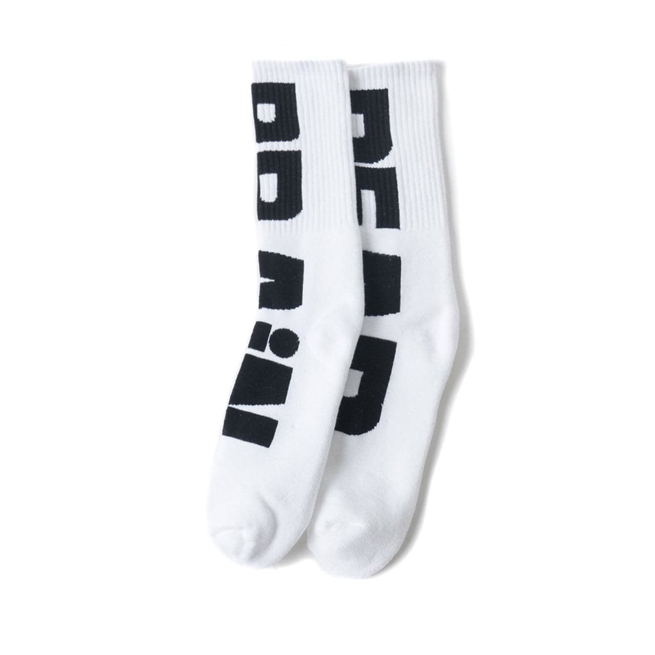 Brain Dead Vertical Type Socks (Weiss)  - Allike Store
