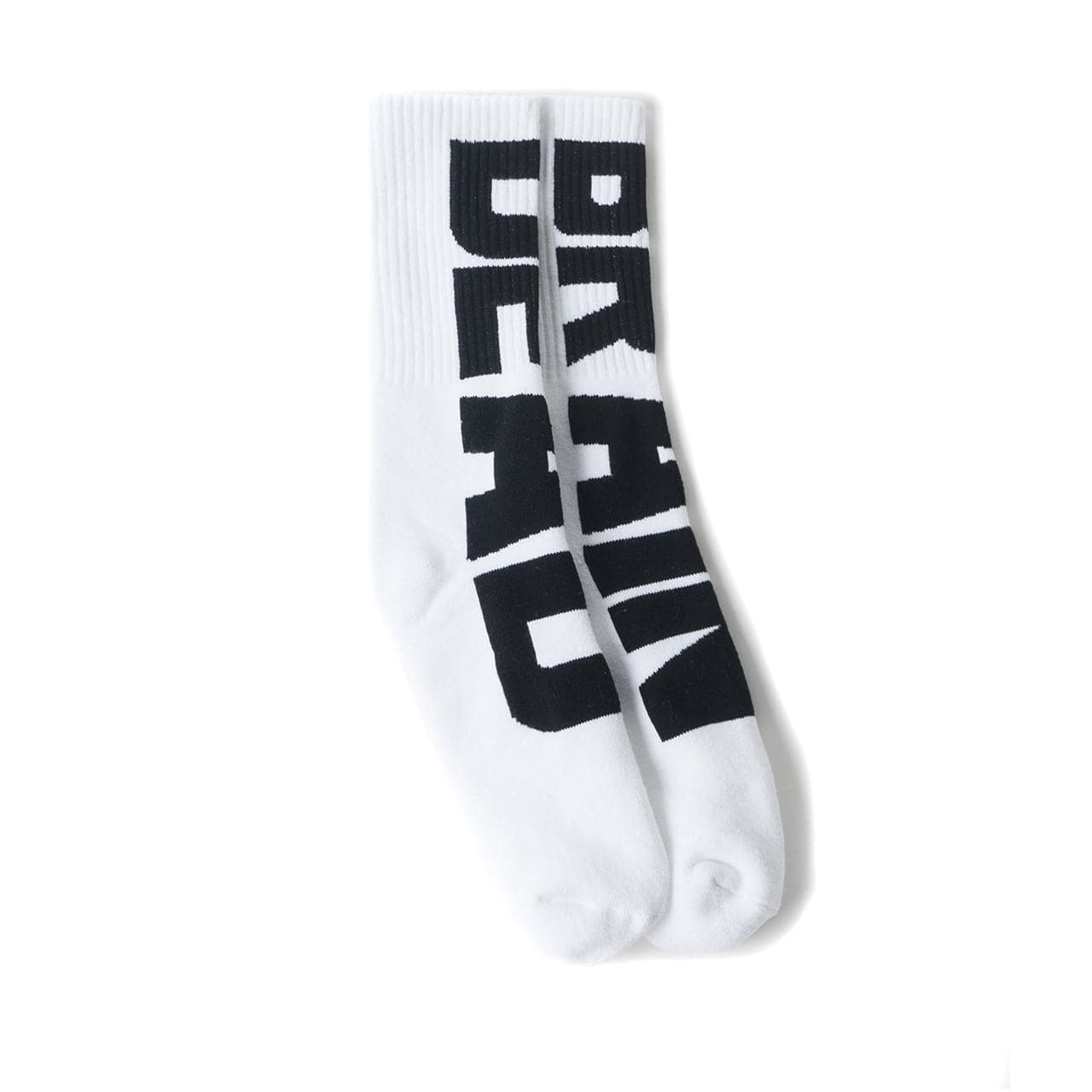 Brain Dead Vertical Type Socks (Weiss)  - Allike Store