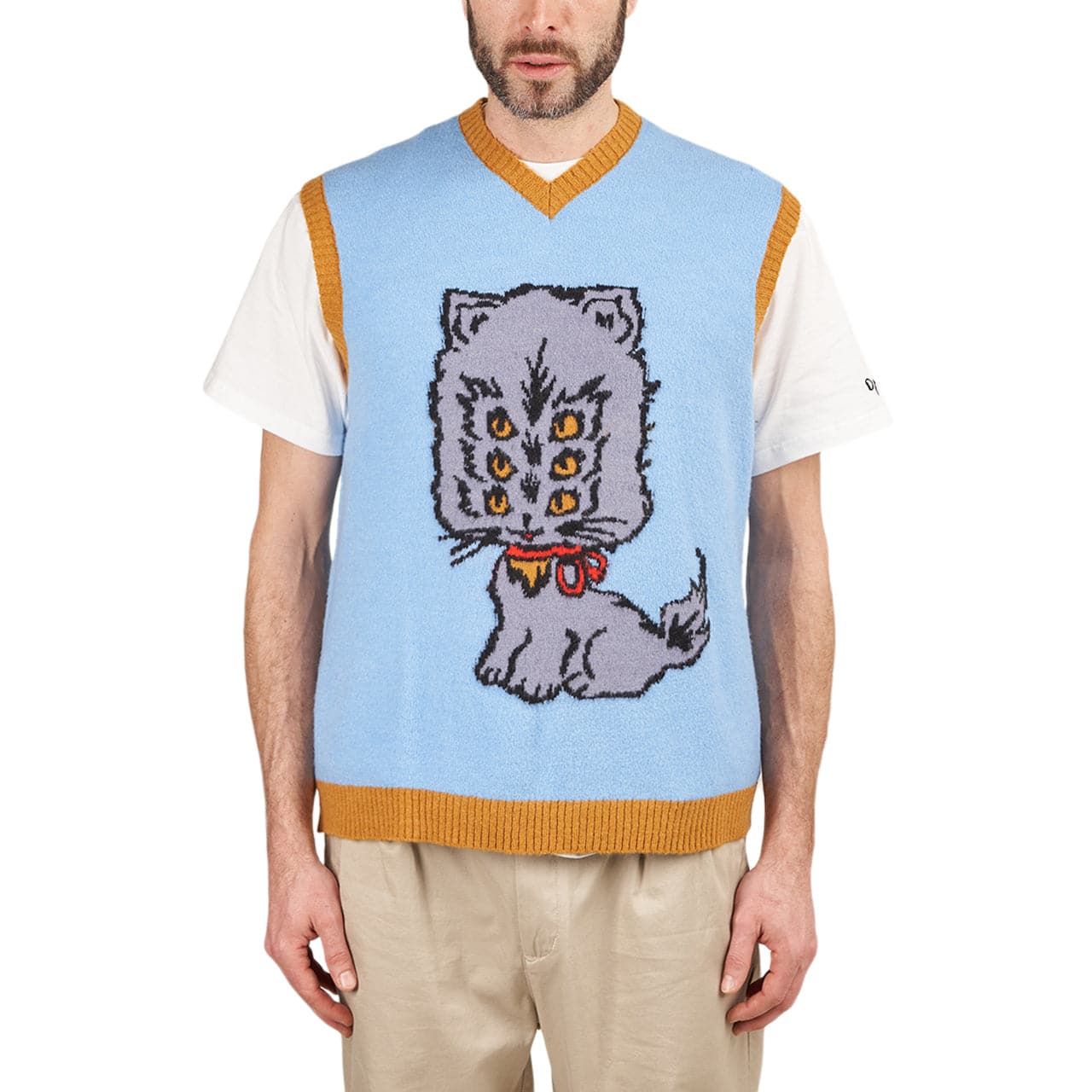 Brain Dead Kitty Cat Sweater Vest (Hellblau)  - Allike Store