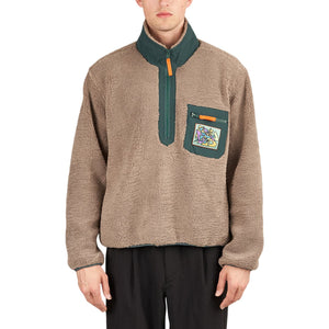 Brain Dead Teddy Sherpa Half Zip Jacket (Braun)  - Allike Store