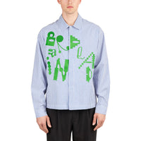 Brain Dead Gastromaniac Button Up Shirt (Blue)