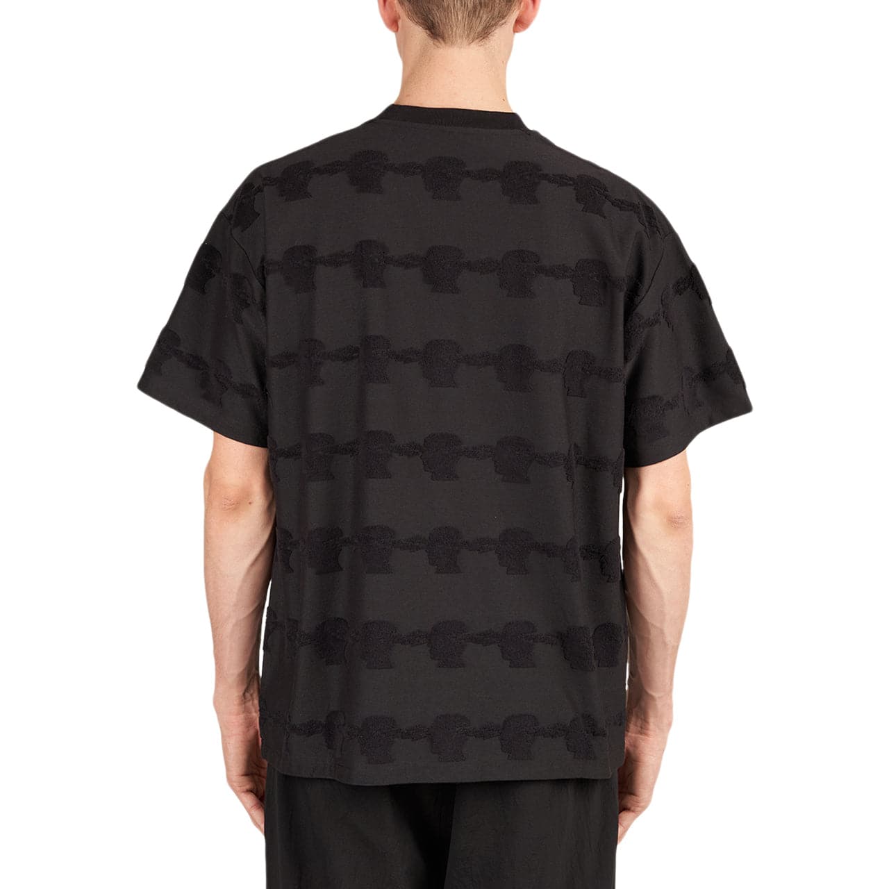 Brain Dead Lightning Head Textured Stripe T-Shirt (Schwarz)  - Allike Store