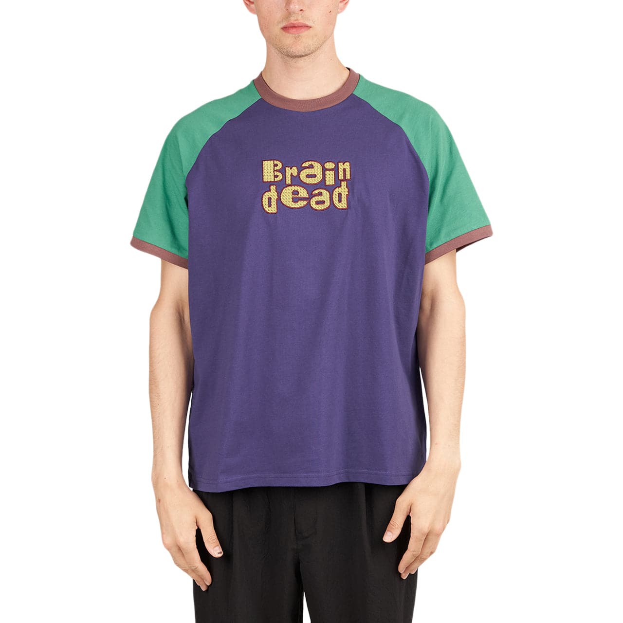 Brain Dead Field Raglan T-Shirt (Navy)  - Allike Store