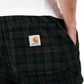 Carhartt WIP Flint Pant Cotton Breck Check Print (Grün)  - Allike Store