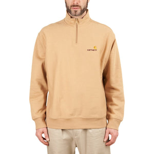 Carhartt WIP Half Zip American Script Sweat (Braun)  - Allike Store