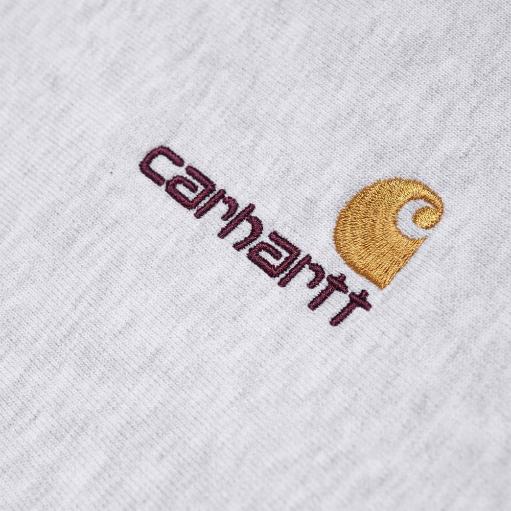 Carhartt WIP Half Zip American Script Sweatshirt (Hellgrau)  - Allike Store