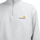 Carhartt WIP Half Zip American Script Sweatshirt (Hellgrau)  - Allike Store