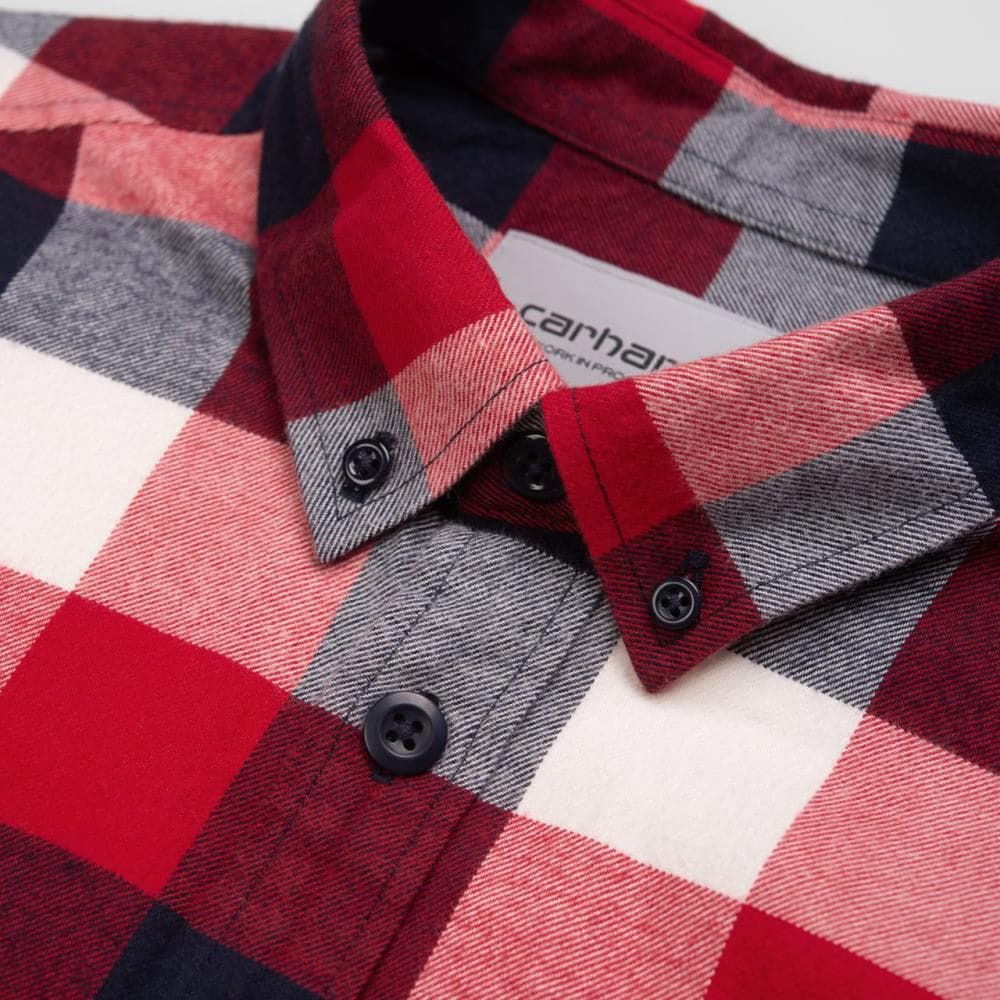 Carhartt WIP Keagan Shirt (Rot / Schwarz / Weiß)  - Allike Store