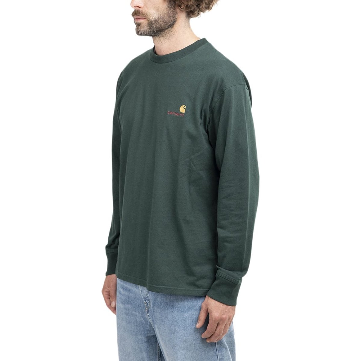 Carhartt WIP L/S American Script T-Shirt (Grün)  - Allike Store