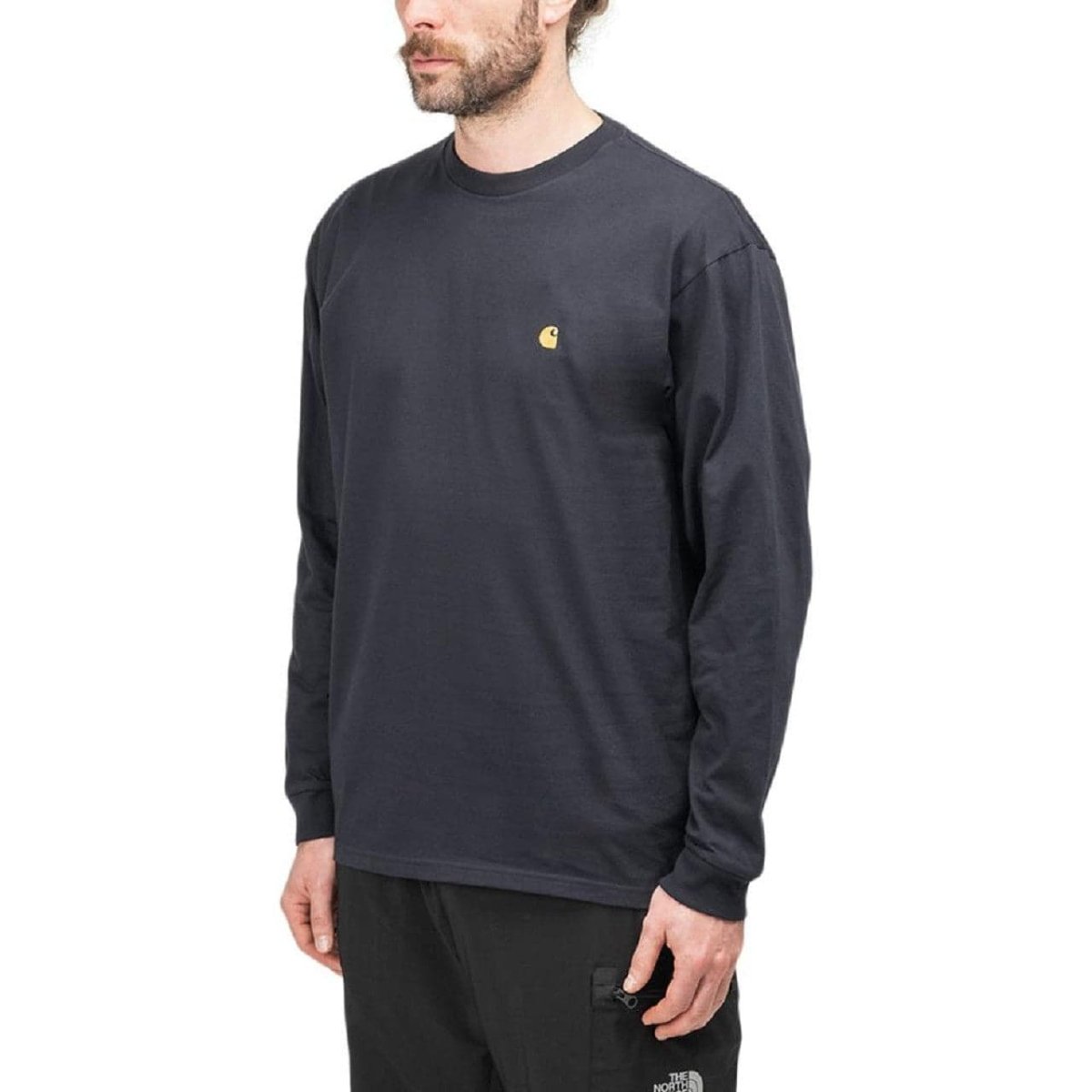 Carhartt WIP L/S Chase T-Shirt (Navy / Gold)  - Allike Store