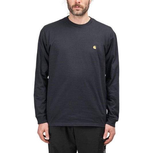 Carhartt WIP L/S Chase T-Shirt (Navy / Gold)  - Allike Store