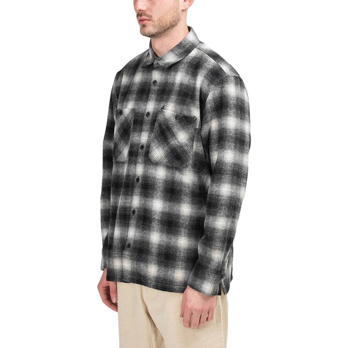 Carhartt WIP L/S Halleck Shirt (Schwarz / Weiß)  - Allike Store