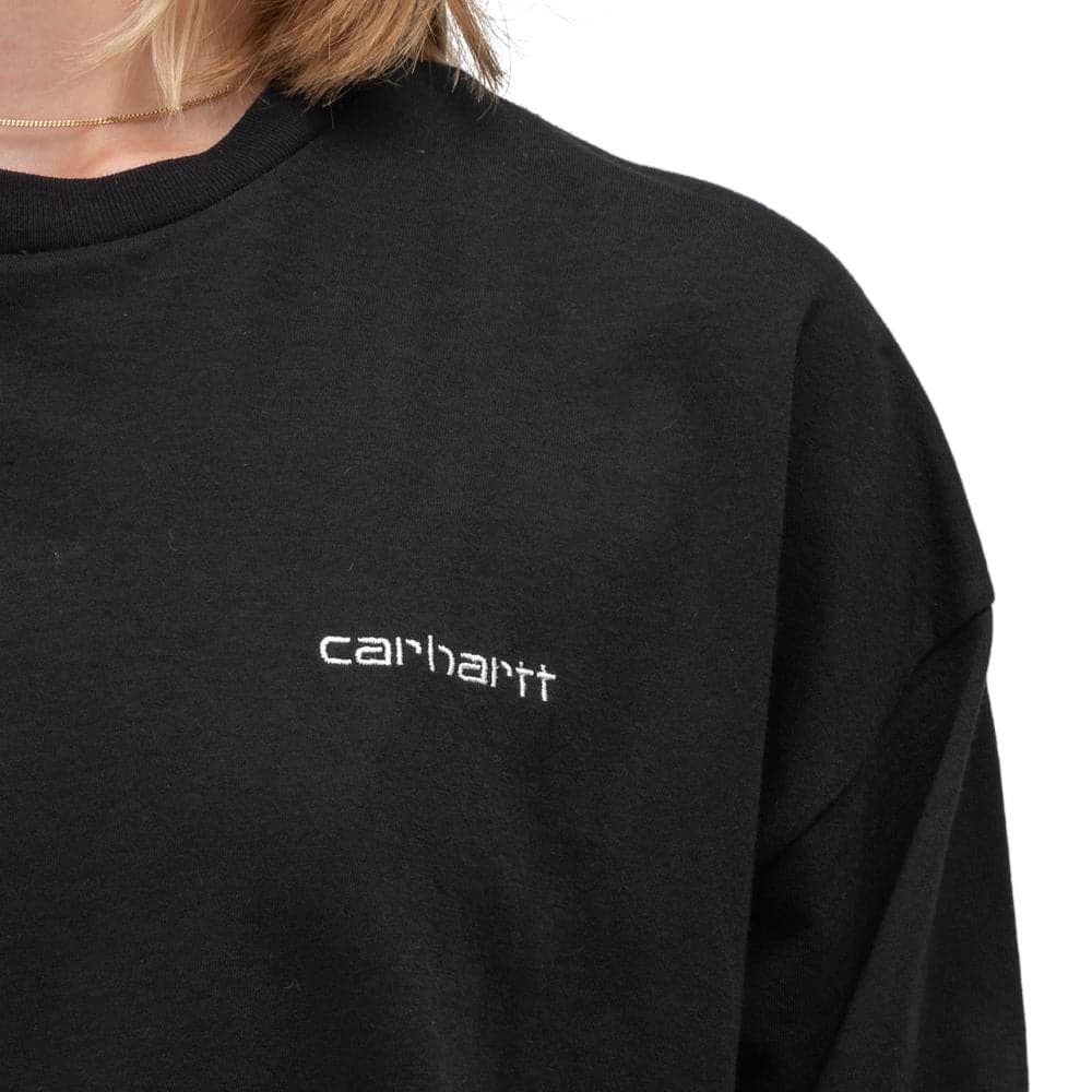 Carhartt WIP W Script Embroidery Longsleeve (Schwarz)  - Allike Store