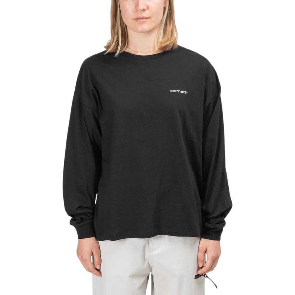 Carhartt WIP W Script Embroidery Longsleeve (Schwarz)  - Allike Store