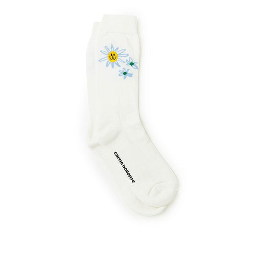 Carne Bollente Flowers Go Wild Socks (Weiß)  - Allike Store