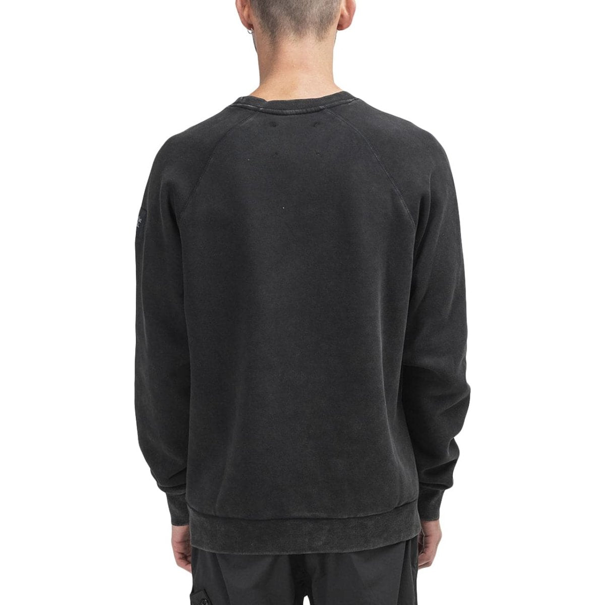 Black Acid Wash Crewneck Sweatshirt Vintage Crew Neck Sweatshirt