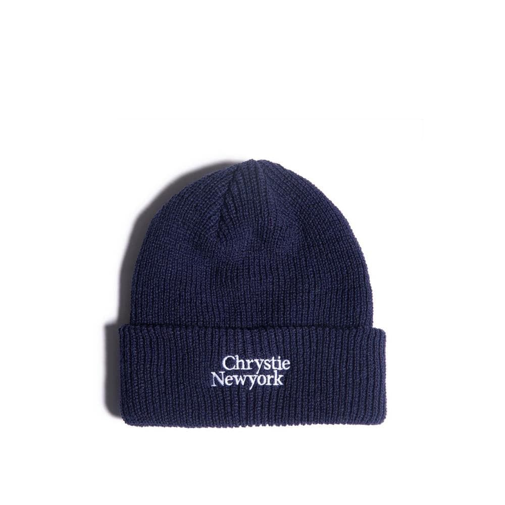 Chrystie NYC Classic Logo Beanie (Navy)  - Allike Store