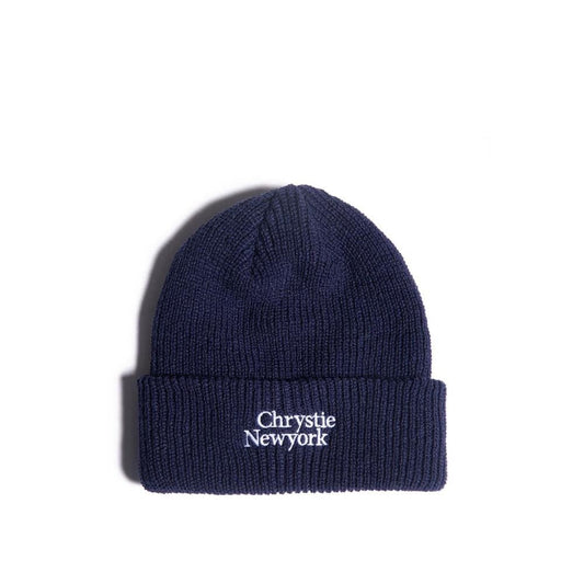 Chrystie NYC Classic Logo Beanie (Navy)  - Allike Store