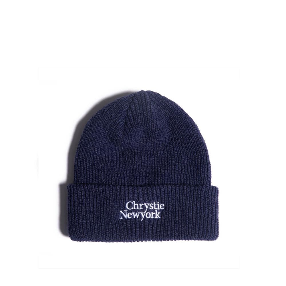 Chrystie NYC Classic Logo Beanie (Navy)  - Allike Store