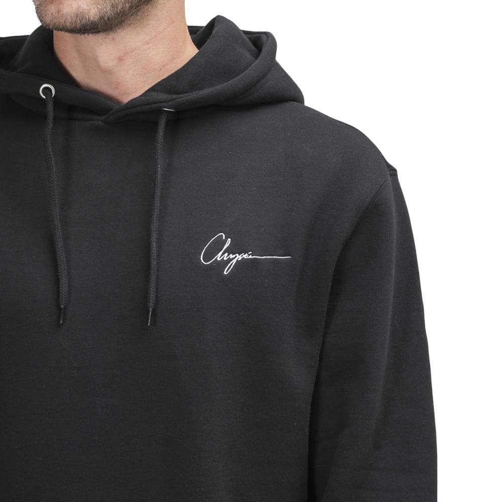 Chrystie NYC Script Logo Hoodie (Schwarz)  - Allike Store