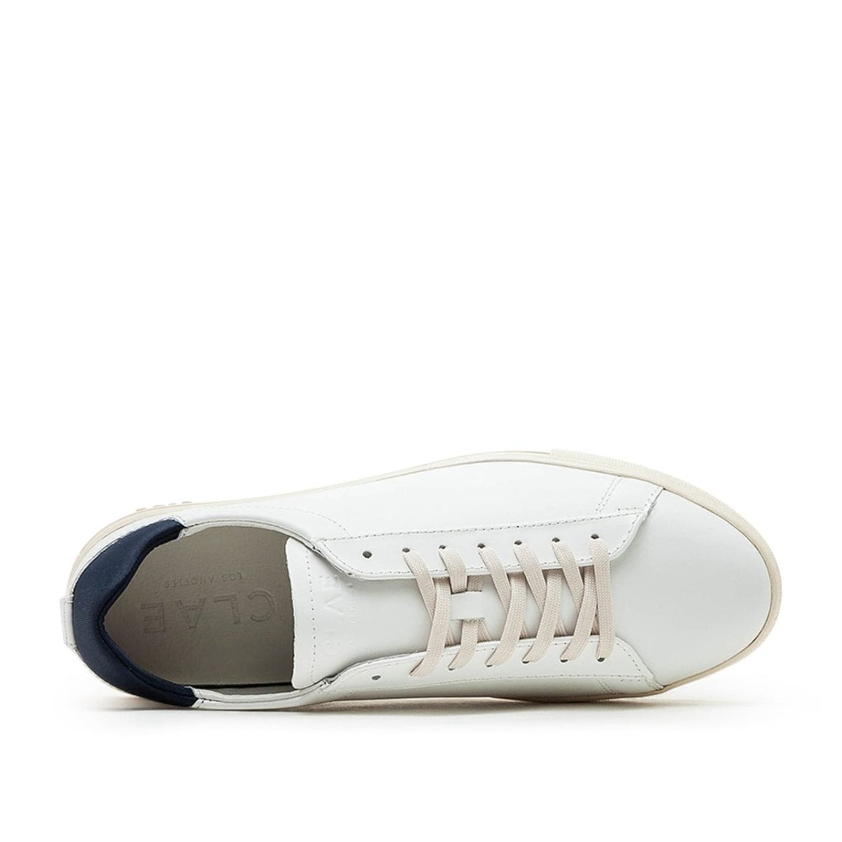 Clae Bradley Essentials White Leather (Weiss / Navy)  - Allike Store