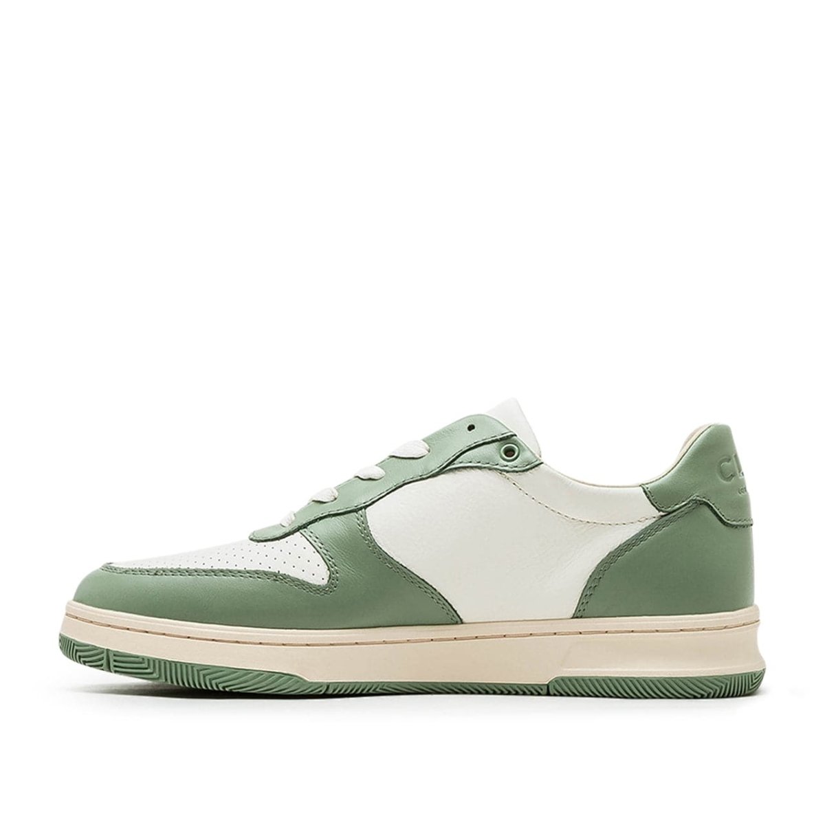 Clae Malone Menta Leather Off-White (Oliv / Weiss)  - Allike Store