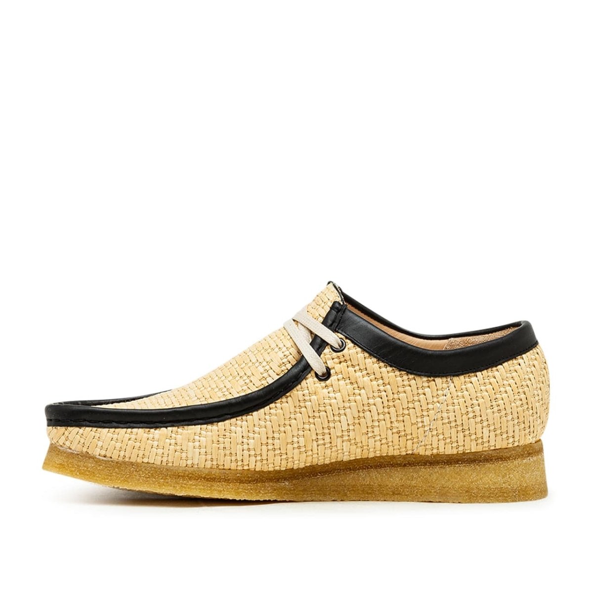 Clarks Originals Wallabees Natural Raffia (Beige / Schwarz)  - Allike Store
