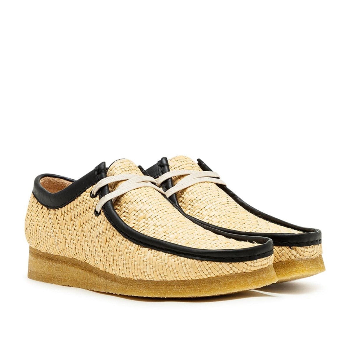 Clarks Originals Wallabees Natural Raffia (Beige / Schwarz)  - Allike Store