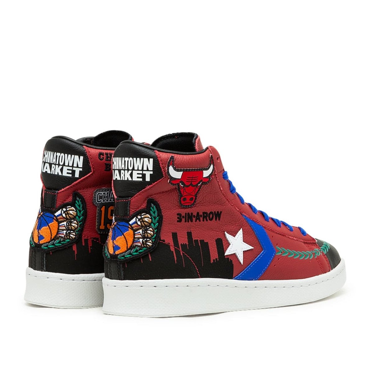 Converse x Chinatown Market 'Chicago Bulls Championship Jacket' Pro Leather Hi (Rot)  - Allike Store
