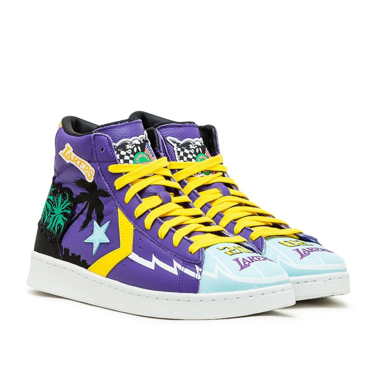 Converse x Chinatown Market 'Lakers Championship Jacket' Pro Leather Hi (Lila)  - Allike Store