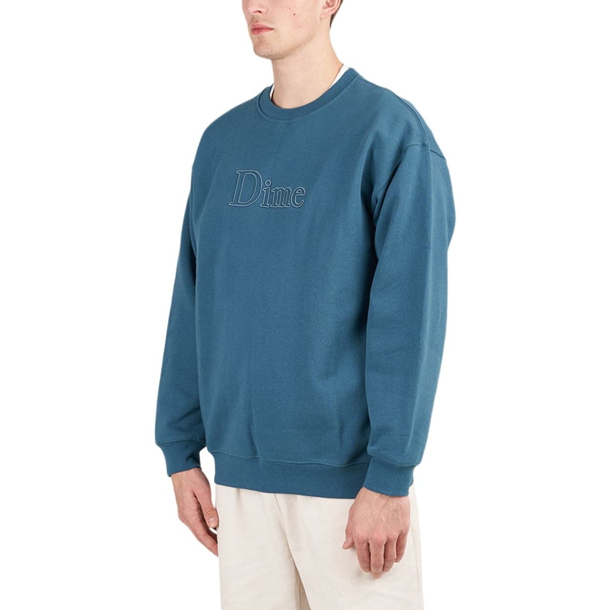 Dime Classic Outline Crewneck (Teal)  - Allike Store