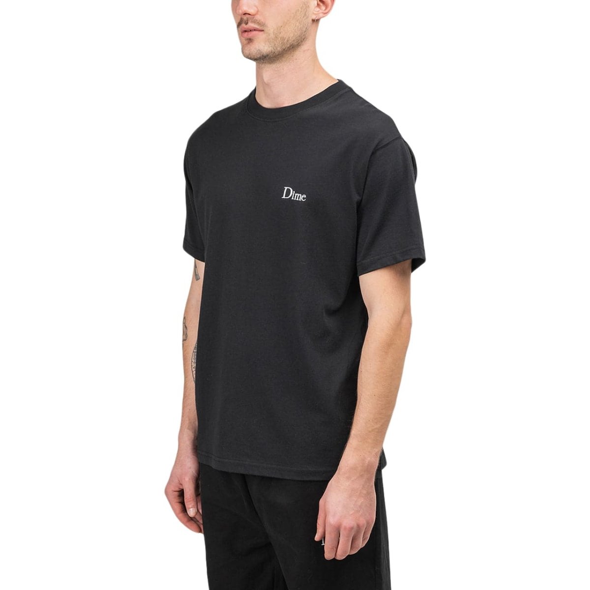 Dime Classic Small Logo T-Shirt (Schwarz)  - Allike Store