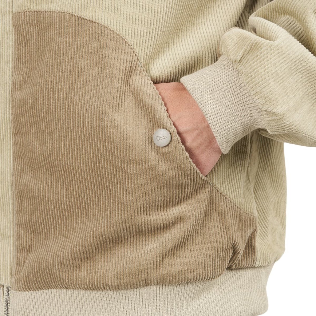 Dime Corduroy Hooded Jacket (Beige)  - Allike Store