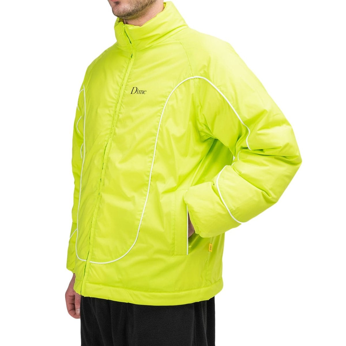 Dime Court Puffer Jacket (Neon Yellow) DIMES1995NEON – Allike Store