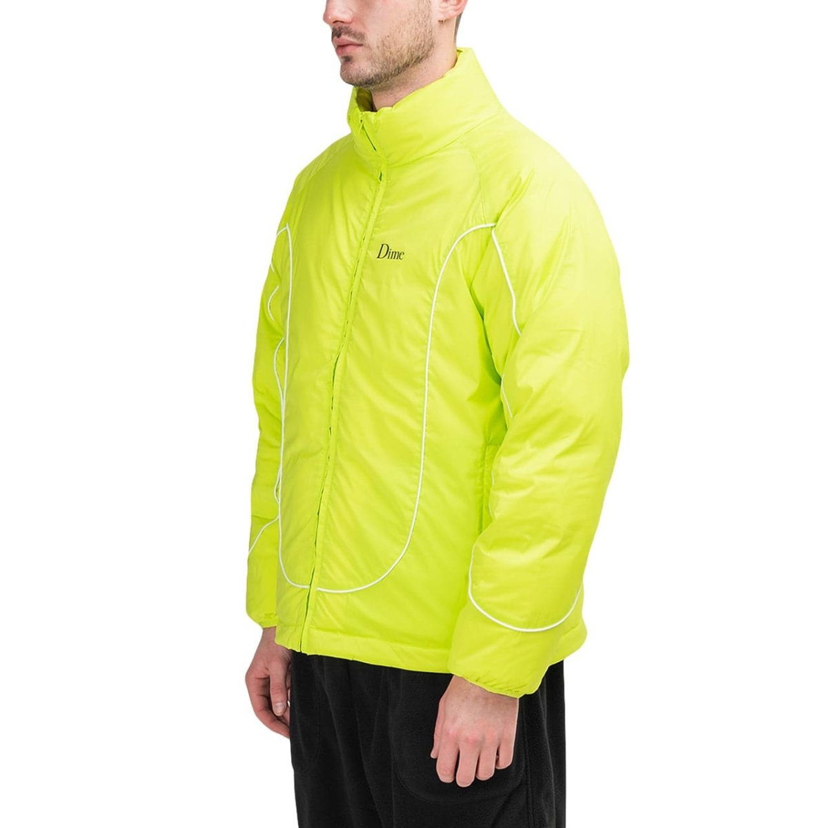 Dime Court Puffer Jacket (Neon Yellow) DIMES1995NEON – Allike Store