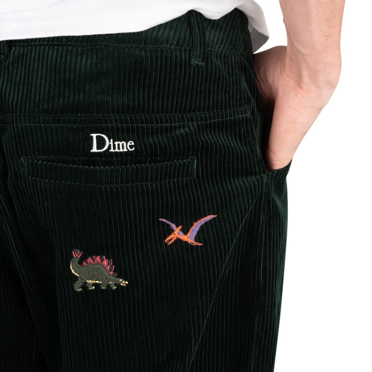 Dime Dino Baggy Corduroy Pants (Dark Green)