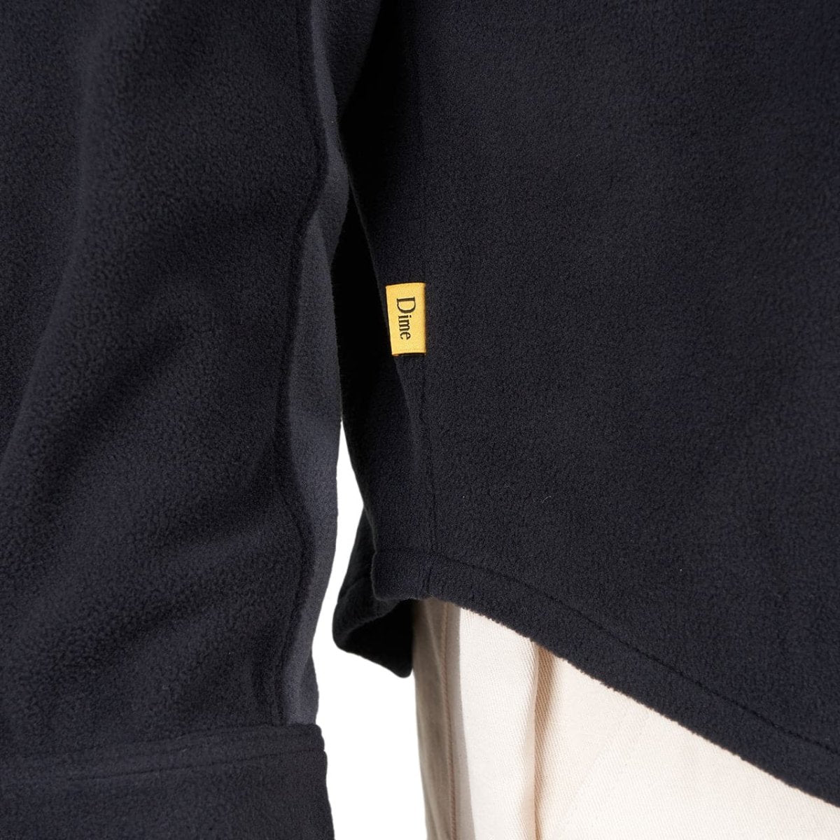 Dime Polar Fleece Button Up Shirt (Schwarz)  - Allike Store